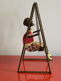 Manuel Felguerez Girl in Swing Tabletop Metal Sculpture Kinetic Art Brutalism