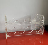 Vintage Lucite Stacking Wine Rack (x2) Retro Space Age Mod 70s 80s